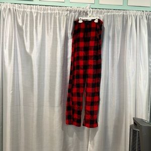 Red and White Plaid Pajama Pants, Very fuzzy and soft